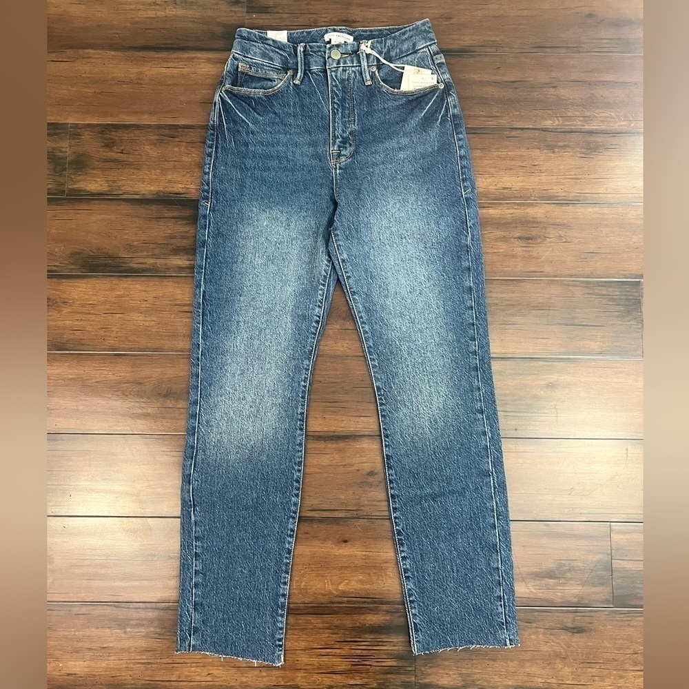 NWT - Good American Good Classic High Rise Straight Jeans - Size 2/26 - Picture 3 of 13